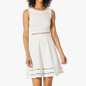 French Connection White Sleeveless Fit & Flare Dress – NWT